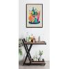 image:imageKate and Laurel Sylvie Mid Century Modern Cocktails Framed Canvas Wall Art by Rachel Lee of My Dream Wall 23x33 Natural Colorful MidCentury Modern Wall ArtBrown