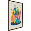 image:imageKate and Laurel Sylvie Mid Century Modern Cocktails Framed Canvas Wall Art by Rachel Lee of My Dream Wall 23x33 Natural Colorful MidCentury Modern Wall ArtBrown