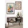 image:imageKate and Laurel Sylvie Mid Century Modern Cocktails Framed Canvas Wall Art by Rachel Lee of My Dream Wall 23x33 Natural Colorful MidCentury Modern Wall ArtBrown