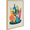 image:imageKate and Laurel Sylvie Mid Century Modern Cocktails Framed Canvas Wall Art by Rachel Lee of My Dream Wall 23x33 Natural Colorful MidCentury Modern Wall ArtNatural
