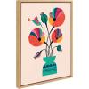 image:imageKate and Laurel Sylvie Mid Century Modern Poppies Framed Canvas Wall Art by Rachel Lee of My Dream Wall 18x24 Natural Chic Flower Art for Wall
