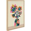 image:imageKate and Laurel Sylvie Mid Century Modern Sunflowers Framed Canvas Wall Art by Rachel Lee of My Dream Wall 23x33 Natural Floral Art for Wall