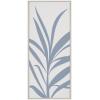 image:imageKate and Laurel Sylvie Mid Century Retro Jungle Botanical Light Blue Framed Canvas Wall Art by The Creative Bunch Studio 18x40 White Minimalist Plant Leaf Art for Wall