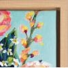 image:imageKate and Laurel Sylvie Miss Mabels Summer Bouquet Framed Canvas Wall Art by Rachel Christopoulos 18x24 Natural Colorful Flower Art for WallNatural