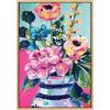 image:imageKate and Laurel Sylvie Miss Mabels Summer Bouquet Framed Canvas Wall Art by Rachel Christopoulos 18x24 Natural Colorful Flower Art for WallNatural