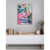 image:imageKate and Laurel Sylvie Miss Mabels Summer Bouquet Framed Canvas Wall Art by Rachel Christopoulos 18x24 Natural Colorful Flower Art for WallNatural