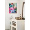 image:imageKate and Laurel Sylvie Miss Mabels Summer Bouquet Framed Canvas Wall Art by Rachel Christopoulos 18x24 Natural Colorful Flower Art for WallNatural