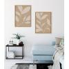 image:imageKate and Laurel Sylvie Modern Neutral Botanical Abstract Print No 2 and 3 Neutral Linen Framed Canvas Wall Art Set by The Creative Bunch Studio 2 Piece 18x24 Natural Muted Tone Simple Art