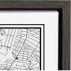 image:imageKate and Laurel Sylvie Nashville Modern Map Framed Canvas Wall Art by Jake Goossen 18x24 Gray Decorative Map Art for Wall