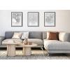 image:imageKate and Laurel Sylvie Nashville Modern Map Framed Canvas Wall Art by Jake Goossen 18x24 Gray Decorative Map Art for Wall