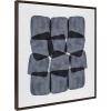 image:imageKate and Laurel Sylvie Navy Block Abstract Framed Canvas Wall Art by Amy Lighthall 30x30 Gray Decorative Modern Abstract Art Print for WallBrown