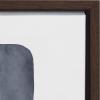 image:imageKate and Laurel Sylvie Navy Block Abstract Framed Canvas Wall Art by Amy Lighthall 30x30 Gray Decorative Modern Abstract Art Print for WallBrown