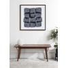 image:imageKate and Laurel Sylvie Navy Block Abstract Framed Canvas Wall Art by Amy Lighthall 30x30 Gray Decorative Modern Abstract Art Print for WallBrown