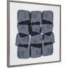 image:imageKate and Laurel Sylvie Navy Block Abstract Framed Canvas Wall Art by Amy Lighthall 30x30 Gray Decorative Modern Abstract Art Print for WallGray