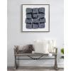 image:imageKate and Laurel Sylvie Navy Block Abstract Framed Canvas Wall Art by Amy Lighthall 30x30 Gray Decorative Modern Abstract Art Print for WallGray