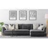 image:imageKate and Laurel Sylvie New York City Modern Map Framed Canvas Wall Art by Jake Goossen 18x24 Gray Geographical Map for Wall