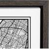 image:imageKate and Laurel Sylvie New York City Modern Map Framed Canvas Wall Art by Jake Goossen 18x24 Gray Geographical Map for Wall