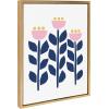 image:imageKate and Laurel Sylvie Nordic Flowers Framed Canvas by Myriam Van Neste 18x24 Gold Whimsical Abstract Wall DecorGold