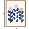 image:imageKate and Laurel Sylvie Nordic Flowers Framed Canvas by Myriam Van Neste 18x24 Gold Whimsical Abstract Wall DecorNatural