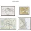 image:imageKate and Laurel Sylvie Nouveau Plan De Paris Monumental Map Framed Canvas Wall Art by Corinna Buchholz of Piddix 28x38 Gray