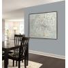 image:imageKate and Laurel Sylvie Nouveau Plan De Paris Monumental Map Framed Canvas Wall Art by Corinna Buchholz of Piddix 28x38 Gray