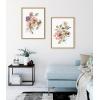 image:imageKate and Laurel Sylvie Peach Roses and Floral Bouquet Muted Framed Canvas Wall Art Set by Sara Berrenson 2 Piece 18x24 Natural Soft Flower Bouquet Art for Wall