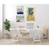 image:imageKate and Laurel Sylvie Pineapple Study No 2 Apache Junction Sunset and Sunset Sea Turtle Framed Canvas Wall Art Set by Rachel Christopoulos 3 Piece Set White Colorful Tropical Beach Art for Wall