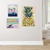 image:imageKate and Laurel Sylvie Pineapple Study No 2 Apache Junction Sunset and Sunset Sea Turtle Framed Canvas Wall Art Set by Rachel Christopoulos 3 Piece Set White Colorful Tropical Beach Art for Wall