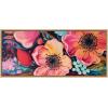 image:imageKate and Laurel Sylvie Preppy Boho Aesthetic Colorful Floral Group Framed Canvas Wall Art by The Creative Bunch Studio 18x40 Bright Gold Bright Colorful Flower Art for WallNatural