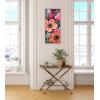 image:imageKate and Laurel Sylvie Preppy Boho Aesthetic Colorful Floral Group Framed Canvas Wall Art by The Creative Bunch Studio 18x40 Bright Gold Bright Colorful Flower Art for WallBright Gold