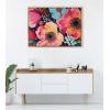 image:imageKate and Laurel Sylvie Preppy Boho Aesthetic Colorful Floral Group Framed Canvas Wall Art by The Creative Bunch Studio 18x40 Bright Gold Bright Colorful Flower Art for WallBright Gold