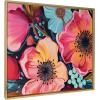 image:imageKate and Laurel Sylvie Preppy Boho Aesthetic Colorful Floral Group Framed Canvas Wall Art by The Creative Bunch Studio 18x40 Bright Gold Bright Colorful Flower Art for WallBright Gold