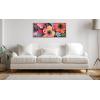 image:imageKate and Laurel Sylvie Preppy Boho Aesthetic Colorful Floral Group Framed Canvas Wall Art by The Creative Bunch Studio 18x40 Bright Gold Bright Colorful Flower Art for WallBright Gold