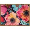 image:imageKate and Laurel Sylvie Preppy Boho Aesthetic Colorful Floral Group Framed Canvas Wall Art by The Creative Bunch Studio 18x40 Bright Gold Bright Colorful Flower Art for WallNatural