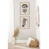 image:imageKate and Laurel Sylvie Scandi Botanical 2 and 3 Neutral Textured Linen Framed Canvas Wall Art Set by The Creative Bunch Studio 2 Piece Set 18x24 Natural Simple Abstract Floral Art for Wall
