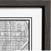 image:imageKate and Laurel Sylvie Seattle Modern Map Framed Canvas Wall Art by Jake Goossen 18x24 Gray Decorative Map Art for Wall