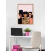 image:imageKate and Laurel Sylvie Shade Squad Framed Canvas Wall Art by Kendra Dandy 18x24 Natural Chic Modern Art Decor