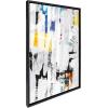 image:imageKate and Laurel Sylvie Street Art 2 Inner Battle and Abstract Sunset Framed Canvas Wall Art Set by Various Artists Set of 3 16x20 and 23x33 Black Colorful Modern Wall Dcor
