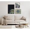 image:imageKate and Laurel Sylvie Succulent Framed Canvas Wall Art Set by Emiko and Mark Franzen of F2Images one 23x33 and two 16x20 Gold Finish Frames Decorative Plant Art for WallGold