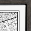 image:imageKate and Laurel Sylvie Toronto Modern Map Framed Canvas Wall Art by Jake Goossen 18x24 Gray Decorative Map Art for Wall