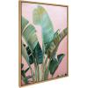 image:imageKate and Laurel Sylvie Tropic Pink Framed Canvas Wall Art by Alicia Bock 18x24 Natural Tropical Plant Photography Art for WallNatural