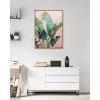 image:imageKate and Laurel Sylvie Tropic Pink Framed Canvas Wall Art by Alicia Bock 18x24 Natural Tropical Plant Photography Art for WallNatural