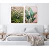 image:imageKate and Laurel Sylvie Tropic Pink Framed Canvas Wall Art by Alicia Bock 18x24 Natural Tropical Plant Photography Art for WallNatural