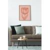 image:imageKate and Laurel Sylvie Tulip in Pink and Orange Framed Canvas Wall Art by Apricot and Birch 18x24 Natural Floral Art for Wall