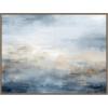 image:imageKate and Laurel Tonal Abstract Oceanic Nautical Serenity Blue Horizontal Framed Canvas Wall Art by The Creative Bunch Studio 42 x 32 Sylvie Dark Gold Coastal Abstract Beach Landscapes Art for Wall