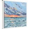 image:imageKate and Laurel Anna Maria Island Florida Framed Canvas Wall Art by Emily Kenney 22 x 22 Sylvie White Coastal Beach Landscapes Art for Wall Decor Living Room Bedroom