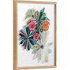 image:imageKate and Laurel Blake Flowers on Glass 2 Whole Flowers Framed Printed Acrylic Wall Art by Jessi Raulet of Ettavee 18x24 Natural Decorative Tropical Floral Wall DcorNatural