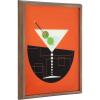 image:imageKate and Laurel Blake Martini Framed Printed Glass Art by Amber Leaders Designs 16x20 Dark Gold Chic MidCentury Modern DecorGold