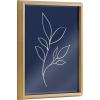 image:imageKate and Laurel Blake Modern Blue Botanical Line Sketch Print 3 Framed Printed Glass Wall Art by The Creative Bunch Studio 16 x 20 Natural Decorative Abstract Nature Art Print for WallNatural