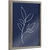image:imageKate and Laurel Blake Modern Blue Botanical Line Sketch Print 3 Framed Printed Glass Wall Art by The Creative Bunch Studio 16 x 20 Natural Decorative Abstract Nature Art Print for WallGray